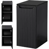 [en.casa] Unterschrank Skelbolu 30 x 60 x 40 cm Schwarz