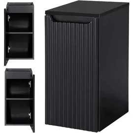 [en.casa] Unterschrank Skelbolu 30 x 60 x 40 cm Schwarz