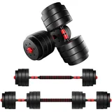 athler Hantelset Verstellbare Langhantel 40 kg schwarz / khaki