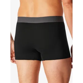 SCHIESSER Retro Boxershorts unifarben schwarz S 9er Pack