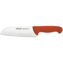 Arcos Serie 2900 - Santoku Messer Messer Asiatischer ArtAsian Knife - Klinge Nitrum Edelstahl 180 mm - HandGriff Polypropylen Farbe Rot