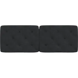 vidaXL Kopfteil-Kissen Schwarz 120 cm Samt