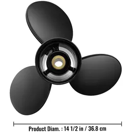 Vevor Außenbordpropeller, Ersetzt OEM 3817468, 3-Blatt-Aluminium-Bootspropeller mit 36,8 x 48,3 cm, Kompatibel mit Volvo Penta SX-Antrieb aller Modelle, mit 19-Zahn-Keilverzahnung, Rechts