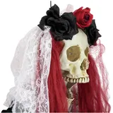 Europalms Halloween Figur Skelett La Catrina, animiert, 100cm