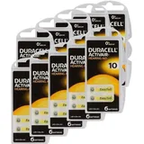 60x Duracell Activair Hörgerätebatterien Gr. 10 Zink-Luft quecksilberfrei