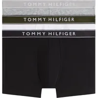 Tommy Hilfiger Herren 3er Pack Boxershorts Trunks mit Logobund, Mehrfarbig (Mid Hthr/Blck/Th Wht), XXL