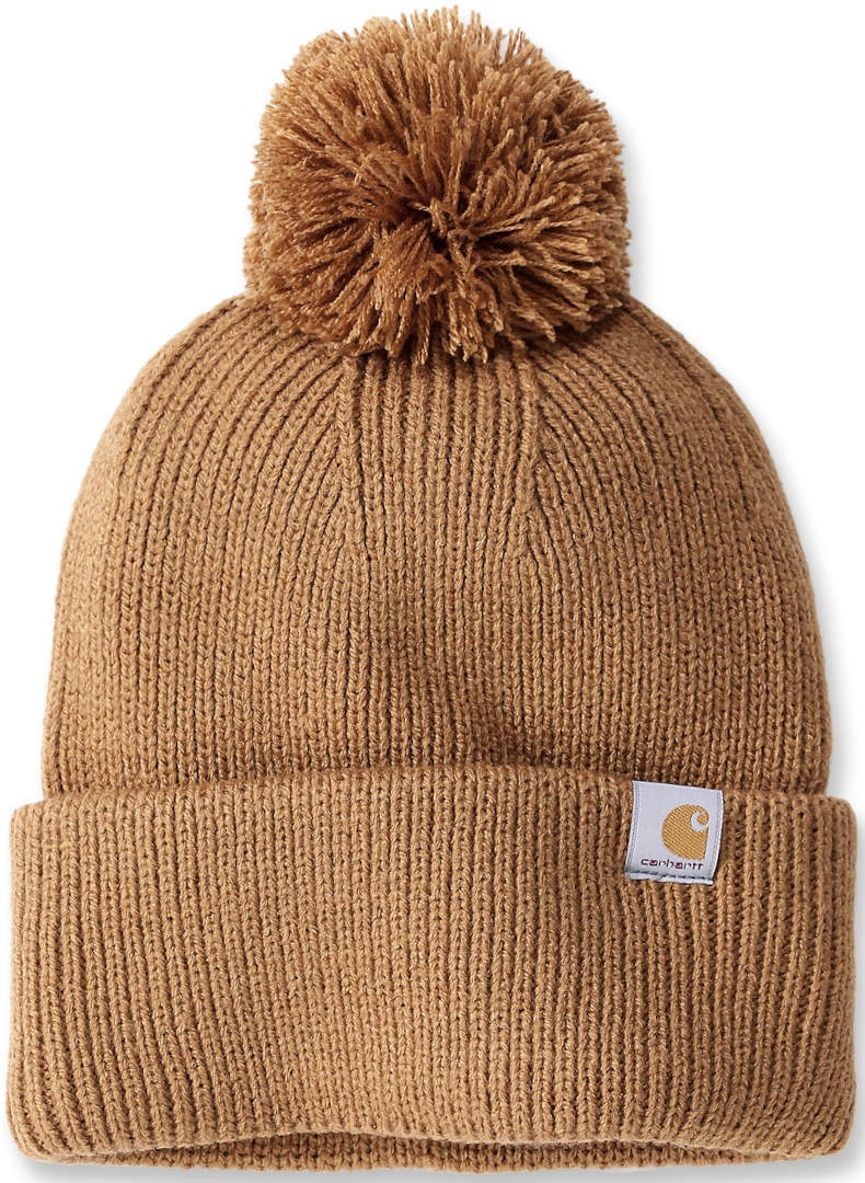 Carhartt Knit Pom-Pom Cuffed Muts, bruin, Eén maat Voorman