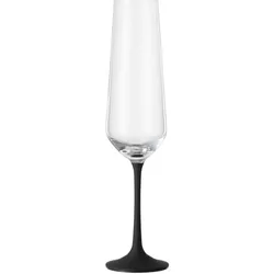 BOHEMIA Cristal Sektglas Sandra Nero 200 ml Kristall, Kristalloptik Schwarz