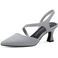 Marco Tozzi Damen Slingpumps Spitz Vegan, Silber (Silver), 40 EU