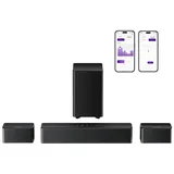 Ultimea Poseidon M4T Soundbar 5.1 Dolby Atmos (HDMI, 450 W, Heimkino-Soundbar mit kabellosem Subwoofer&Dual Surround-Lautsprecher) schwarz