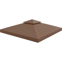 Outsunny Ersatzdach für Pavillon 3 x 3 m Wasserdicht Braun