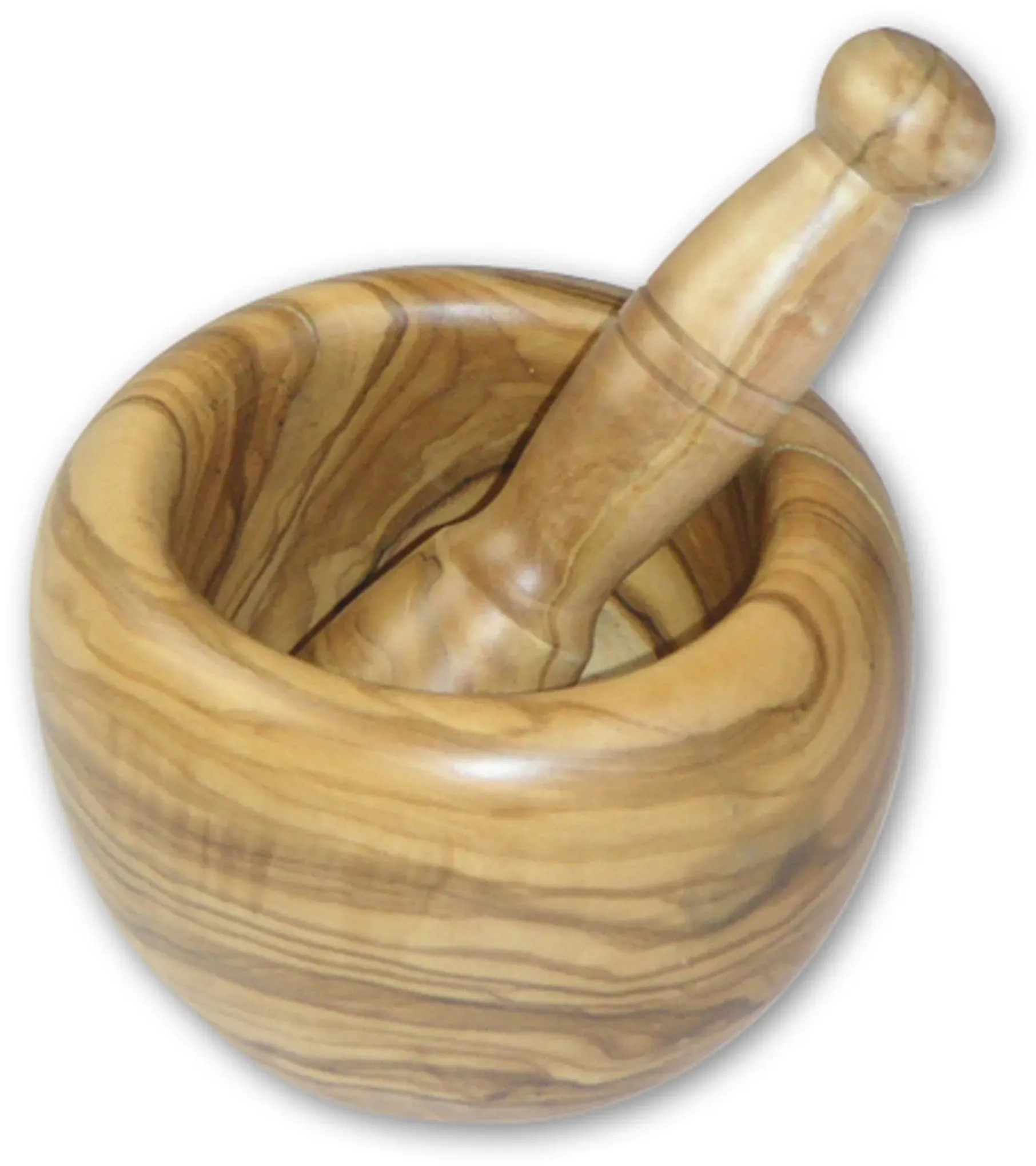 Mörser BERARD FRANCE 1892, braun (holzfarben), Ø:12cm, Massivholz, Mörser, Mörser, Olivenholz