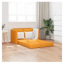 vidaXL Bodensofa mit Schlaffunktion Dunkelgelb 112x174x55 cm Stoff
