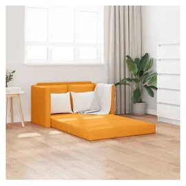 vidaXL Bodensofa mit Schlaffunktion Dunkelgelb 112x174x55 cm Stoff