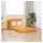 vidaXL Bodensofa mit Schlaffunktion Dunkelgelb 112x174x55 cm Stoff