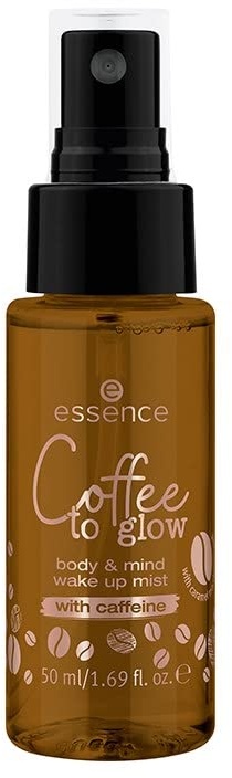 essence Coffee to glow body & mind wake up mist, Nr. 01 Give It Your Best Shot!, braun, erfrischend, revitalisierend (50ml)