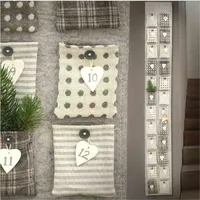 Linoows Adventskalender, Wandkalender mit 24 großen Taschen, Filz-Kalender zum