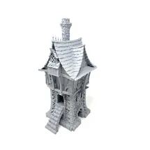 VARIA Group 3D-gedrucktes Stadthaus 01 für Tabletop-Miniaturen 28mm - ca. 18x16x35 cm - Mehrteilig