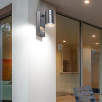 Außenleuchte Wandlampe Fassadenleuchte LED GU10 Glas Edelstahl Bewegungsmelder