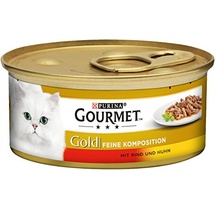 Purina Gourmet Gold Feine Komposition Rind & Huhn 12 x 85 g