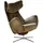KAWOLA Drehsessel RANDY Polyester 79 x 117 x 79 cm Olivgrün mit Wippfunktion