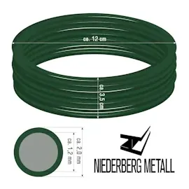 Niederberg Metall Spanndraht 2mm - Bindedraht Grün Ummantelt - Maschendraht Zaun Metall Draht