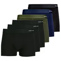 Jack & Jones Retro Boxer 6er Pack Jacbasic (Spar-Set, 6-St) Retro Short / Pant - Ohne Eingriff - Atmungsaktiv schwarz M