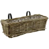 Balkonpflanzer Rattan mittel Blumenkasten Pflanzkorb Pflanzschale Blumentopf