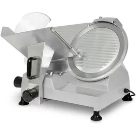 Vertes Gastro Aufschnittmaschine Schneidemaschine, Elektrisch mit 250W, Messer mit 300mm Durchmesser, Schnittstärke 0 bis 15mm, Allesschneider mit Aluminium Gehäuse, Inkl. Schleifstein
