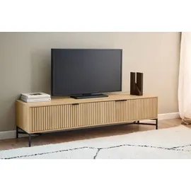 Actona Jaipur TV-Lowboard 177 x 40 cm Braun Metall/Stahl/MDF/Melamin
