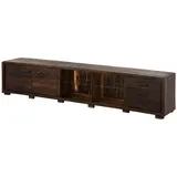 Wolf-Möbel Bark TV-Board 235x40x47 cm Dunkelbraun Holz