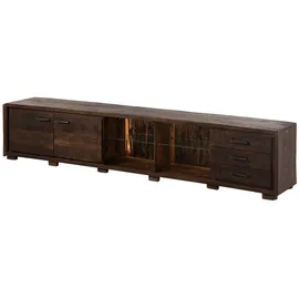 Wolf-Möbel Bark TV-Board 235x40x47 cm Dunkelbraun Holz
