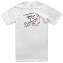 Alpinestars Mx Helm T-Shirt, weiss, Größe S für Männer