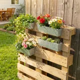 ideoon garden Premium Pflanzkasten 4er-Set 2,5 x 0 x 0 cm Silber