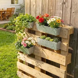 ideoon garden Premium Pflanzkasten 4er-Set 2,5 x 0 x 0 cm Silber
