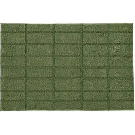 KLEINE WOLKE Badteppich Tiles Grün 60 x 100 cm