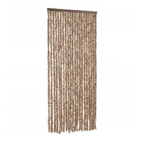 VidaXL Fliegenvorhang Beige und Dunkelbraun 90x220 cm Chenille