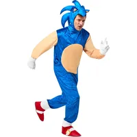 Rubie's Offizielles Sonic The Hedgehog Deluxe-Kostüm für Erwachsene, Jumpsuit, Erwachsenen-Kostüm