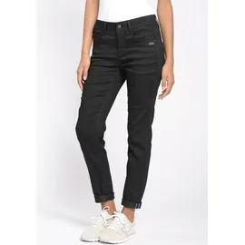 Gang 5-Pocket-Jeans GANG "94AMELIE" Gr. 30, N-Gr, schwarz (black) Damen Jeans aus Sweatdenim mit schrägen tief sitzenden Gesäßtaschen Bestseller