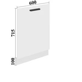 Belini Frontblende Geschirrspüler 60 cm 60 x 71,5 x 1,6 cm Sonoma-Eiche