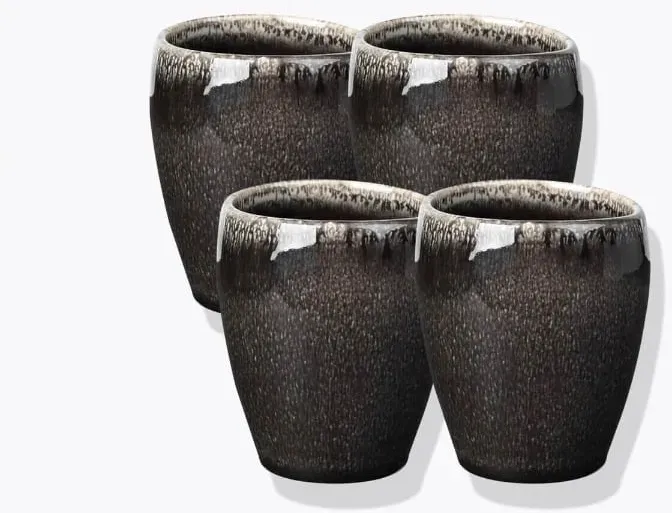 Broste Copenhagen Espresso-Becher "Nordic Coal" 4-er Set