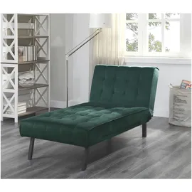 Atlantic Home Collection Pierre Chaiselongue, Polyester, Grün, 180 x 86 x 86 cm