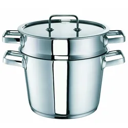 Rohe Germany Spagettitopf Conia, 24 cm, ca. 6,4 l, mit Spagetti-Einsatz, Edelstahl, Glasdeckel