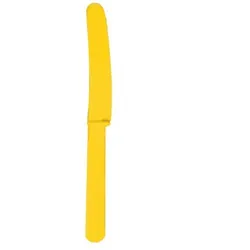 10 Plastik Messer gelb