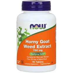 Now Foods Horny Goat Weed Extract 750 mg (90 Tabletten)