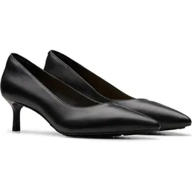 CLARKS Schuhe Adela Court mit Komfort-Fußbett und vielseitig-elegantem Look 1216 Black Leather 37.5 - Schwarz - 37,5
