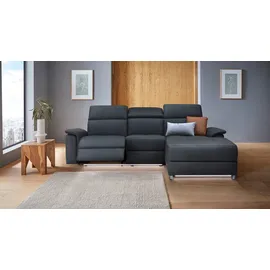PLACES OF STYLE »Pareli, L-Form, 259cm,m. Recamiere, Echtleder, Kunstleder, Webstoff«, man. o. elektr. Relaxfunktion, USB/Kopfteilverstellg u. LED