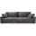 luma-home schönes für dein zuhause Big-Sofa als bequeme Lounge-Garnitur mit 2 Bettkästen, viel Stauraum, B284/T113/H84 cm, gesteppte Sitzfläche, Couch mit Rückenkissen und Zierkissen, moderner weicher Cord-Bezug in Dunkelgrau