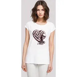 T-Shirt F4NT4STIC "Süße Süßigkeiten Herzform Liebe", Damen, Gr. 5XL, weiß, Obermaterial: 100% Baumwolle, casual, regular fit, Rundhals, Kurzarm ohne Bündchen, Shirts, Premium Qualität