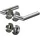 OGRO Feuerschutzgarnitur rund Aluminium grau/silber 8906/6501/6612